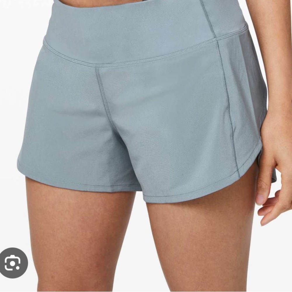 lululemon athletica Women's Speed Up Shorts high rise 4” - chambray Blue